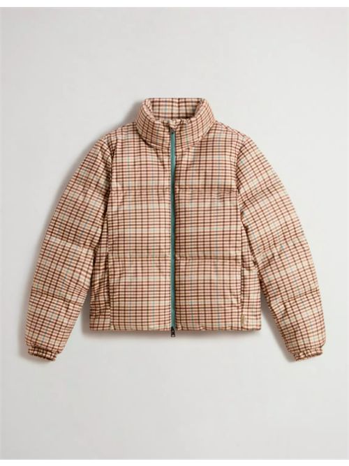PRINTED WOOL JACKET WOOLRICH | CFWWOU2062FRUT50938618 BEIGE CHECK